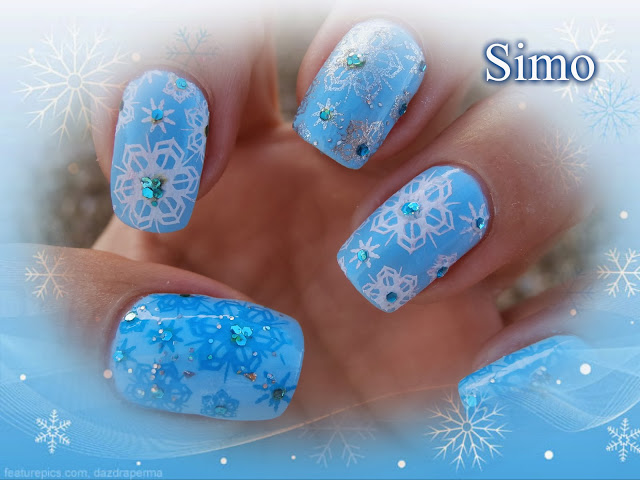 Baby Blue Snowflakes