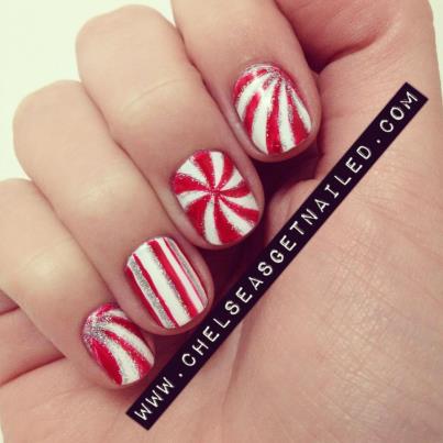 Candy Cane Nails