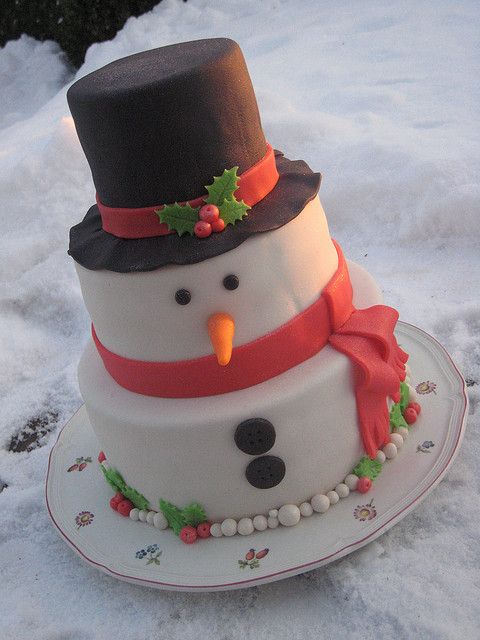 Snowman Christmas Cake