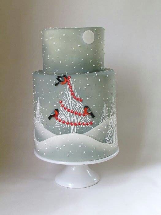 Winter Birdies Cake