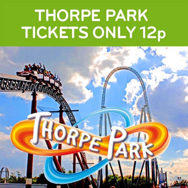 Thorpe Park Tickets Only 12p